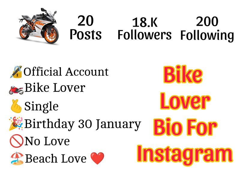Bike Lover Bio For Instagram 