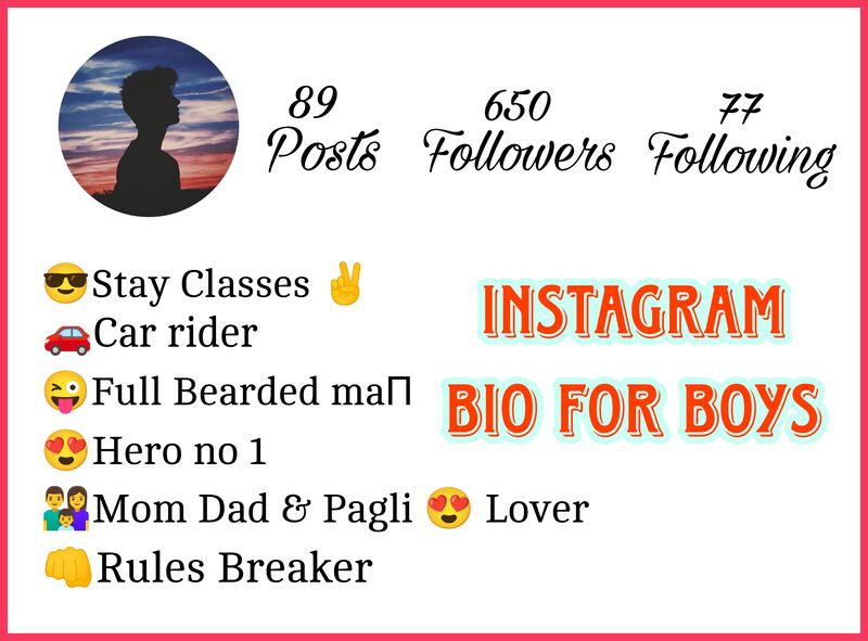 Instagram Bio For Boys 