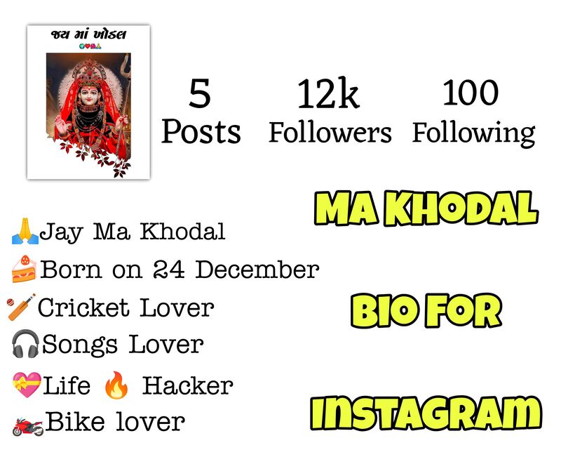 Ma Khodal Bio For Instagram