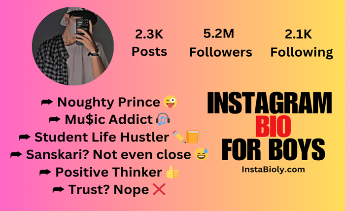 इंस्टाग्राम बायो लड़कों के लिए